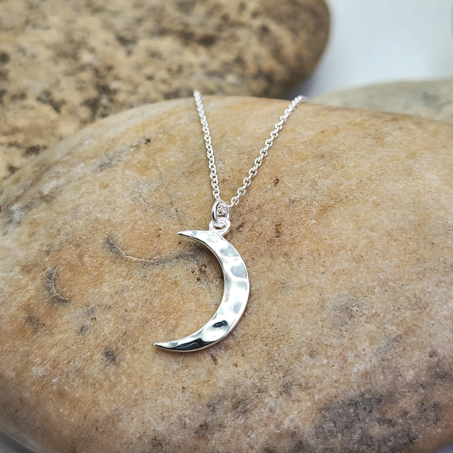 Crescent Moon Necklace Sterling Silver