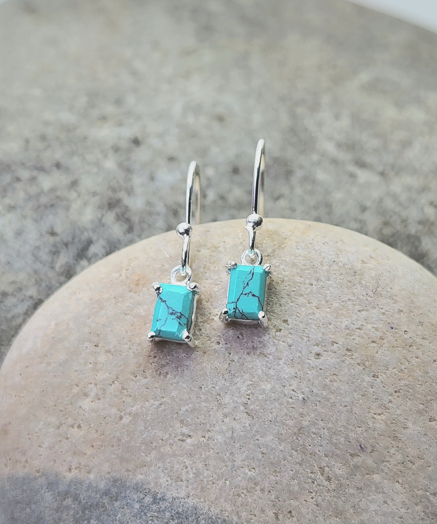 Embodied Radiance Earrings Turquoise Sterling Silver