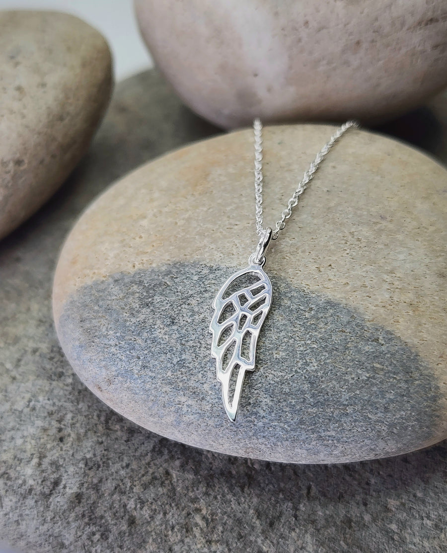 Angel Wing Necklace Sterling Silver