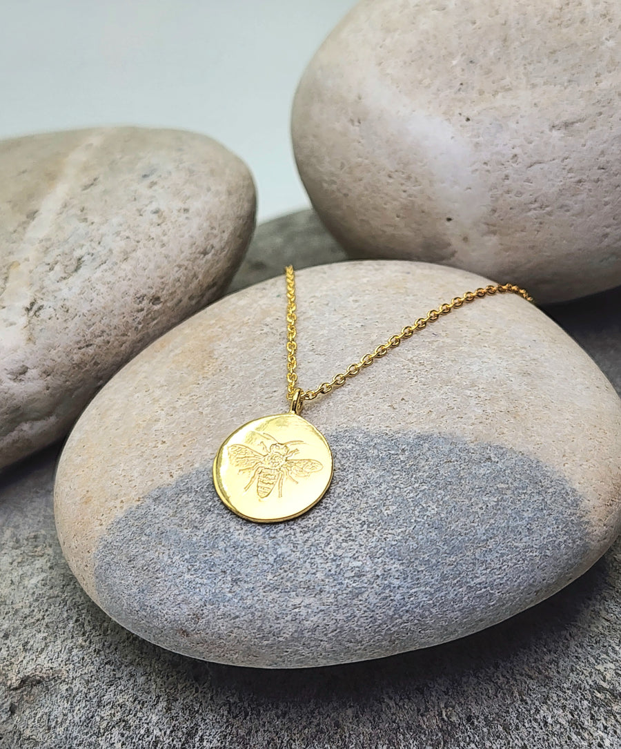 Bee The Change Necklace 14K Gold Vermeil