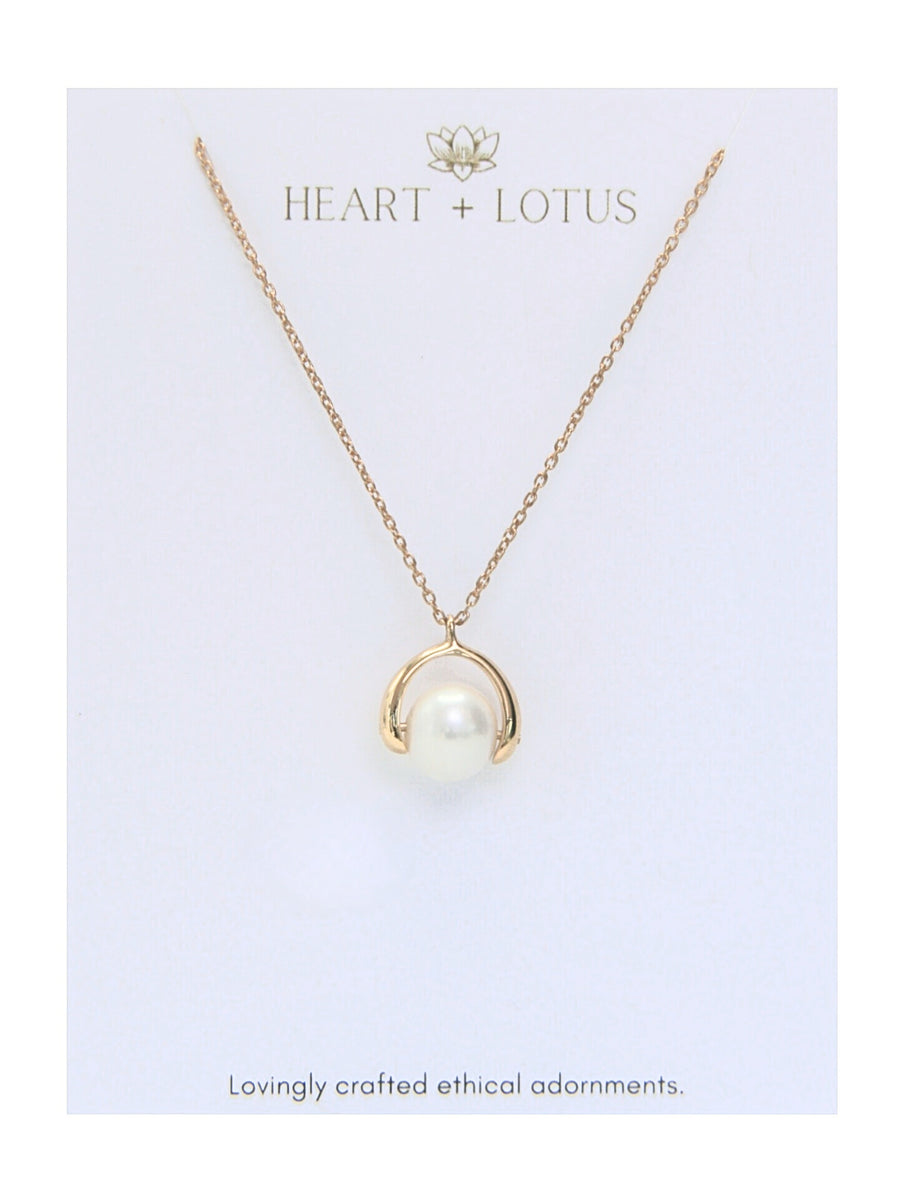 Gold Spinning Pearl Necklace – Inner Balance