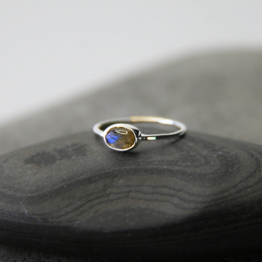 Sterling Silver Labradorite Ring – You are Enough