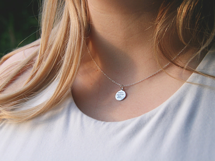 Wonderment Necklace in Sterling Silver Circle