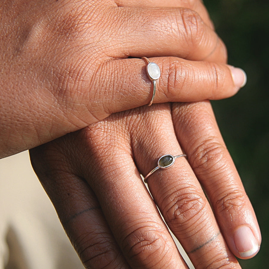 Moonstone Ring in Sterling Silver – Intuition & Balance