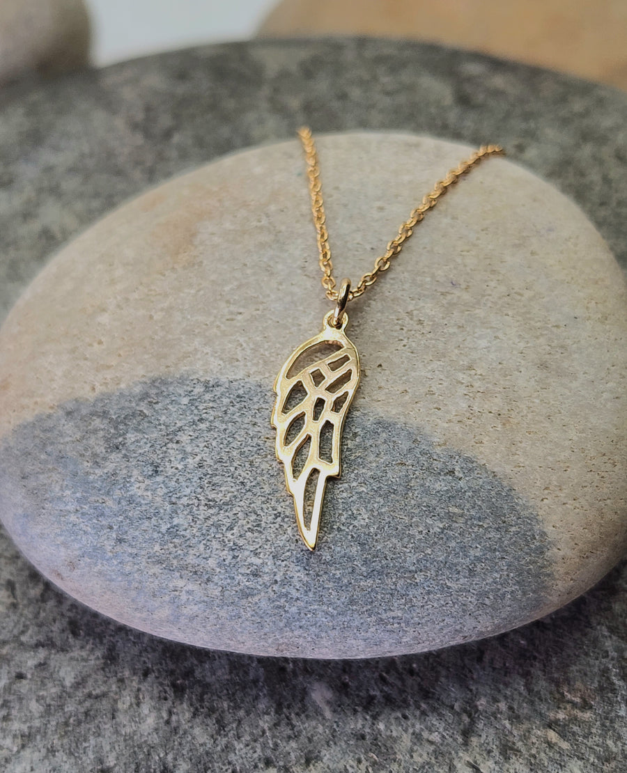 Angel Wing Necklace 14K Gold Vermeil