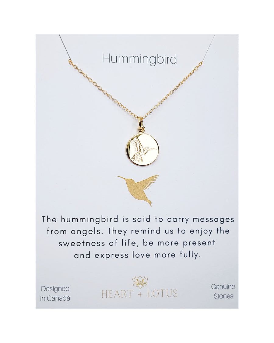 Hummingbird Necklace 14K Gold Vermeil