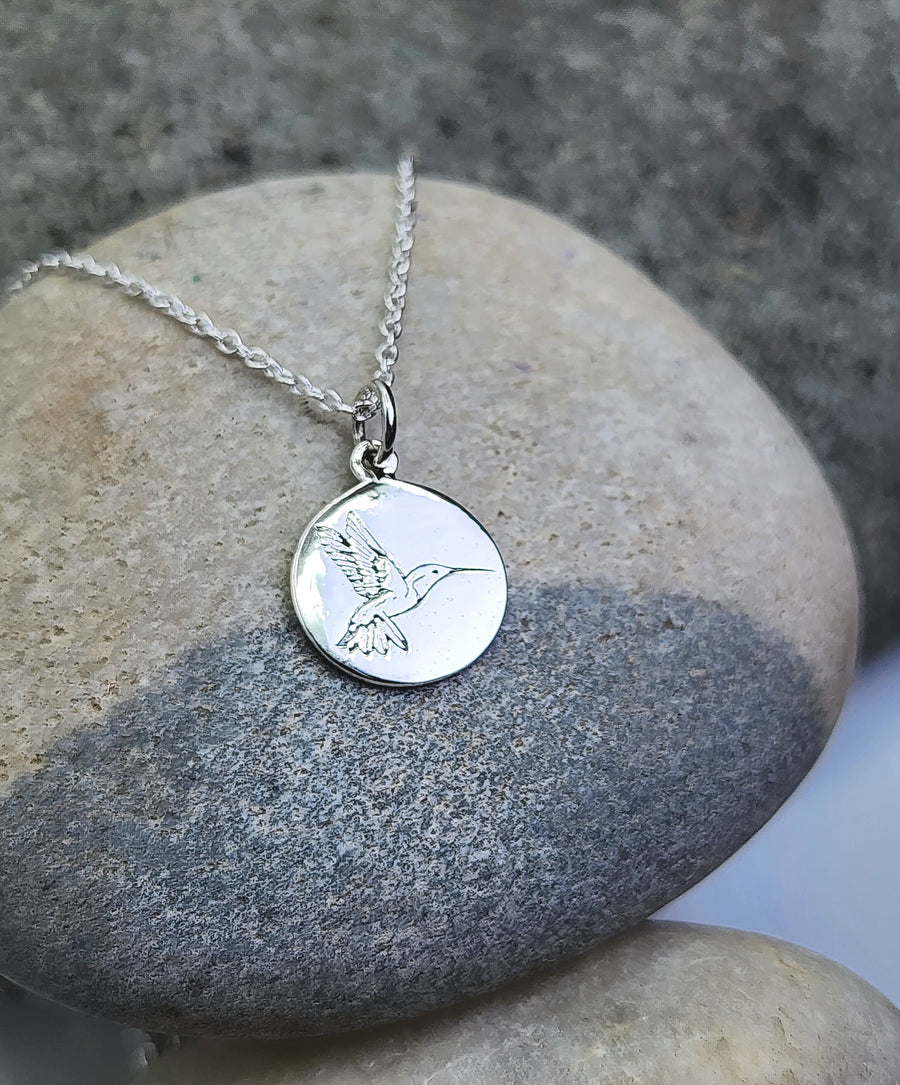 Hummingbird Necklace Sterling Silver