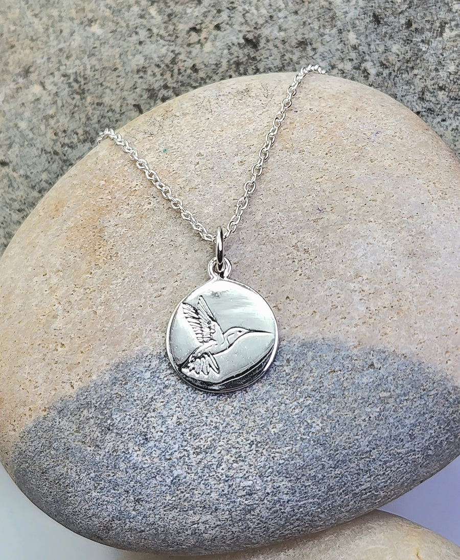 Hummingbird Necklace Sterling Silver