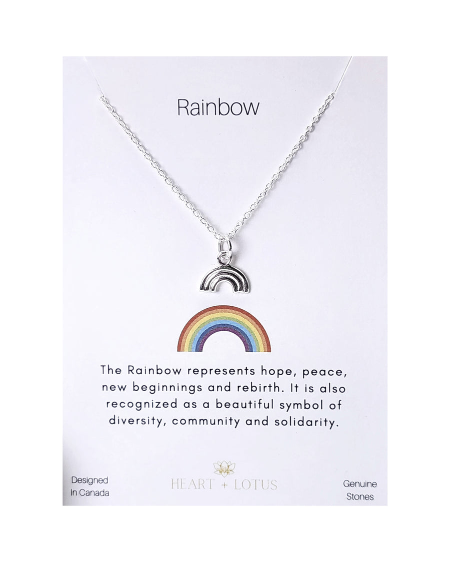 Rainbow Charm Necklace 14K Gold Vermeil