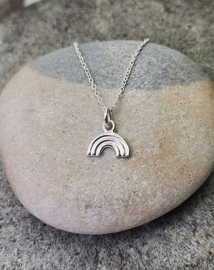 Rainbow Necklace in Sterling Silver Charm