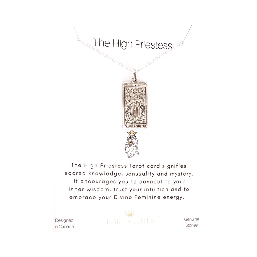 Tarot Necklace 'The High Priestess' in Sterling Silver