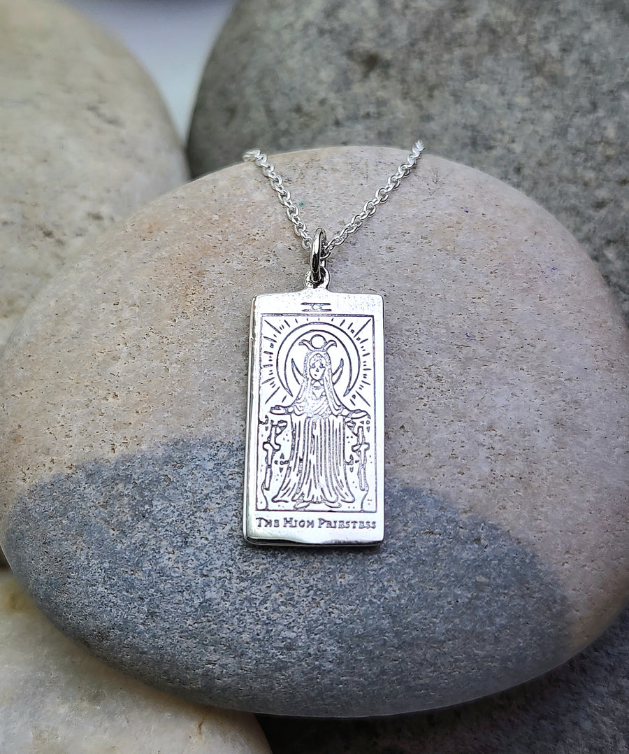 Tarot Necklace 'The High Priestess' in Sterling Silver