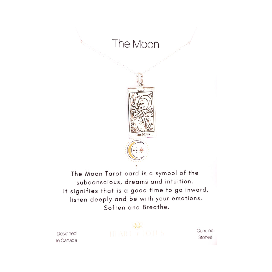 Tarot Necklace 'The Moon' in Sterling Silver