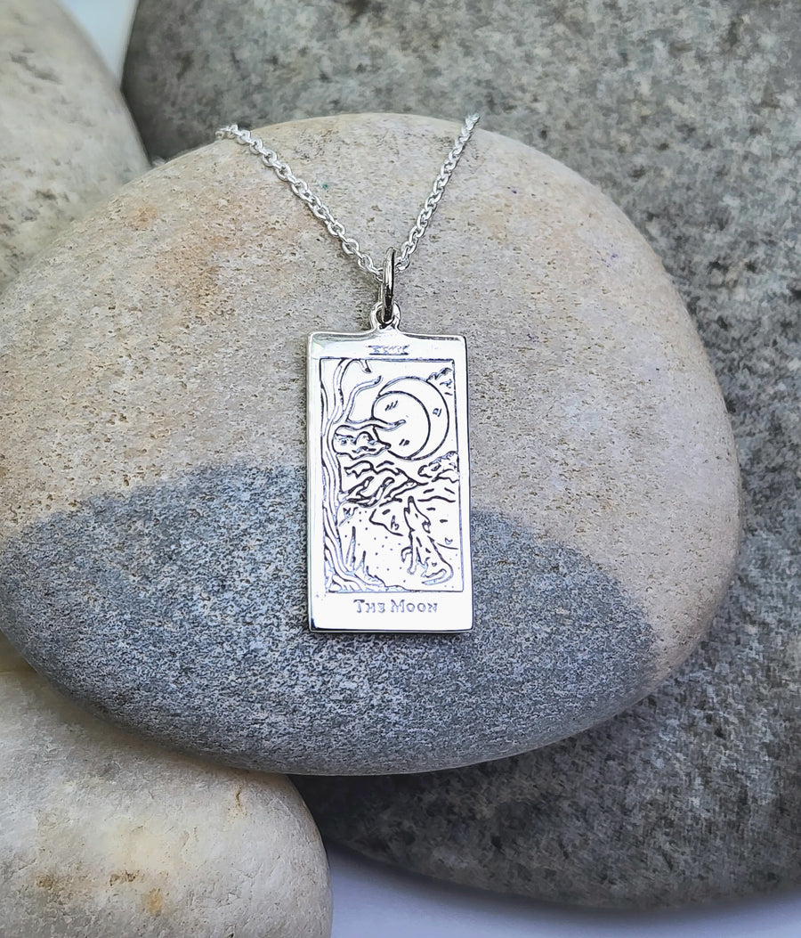 Tarot Necklace 'The Moon' in Sterling Silver