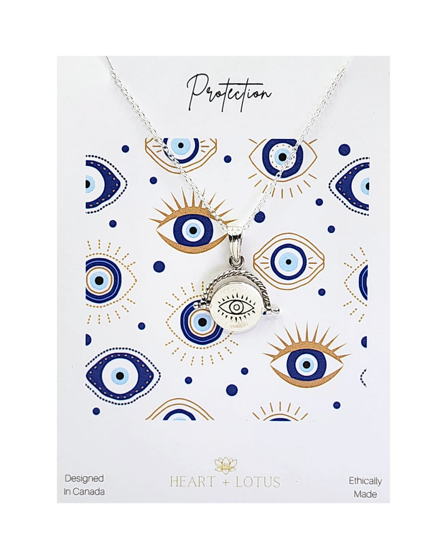 Protection Spinner Necklace in Sterling Silver