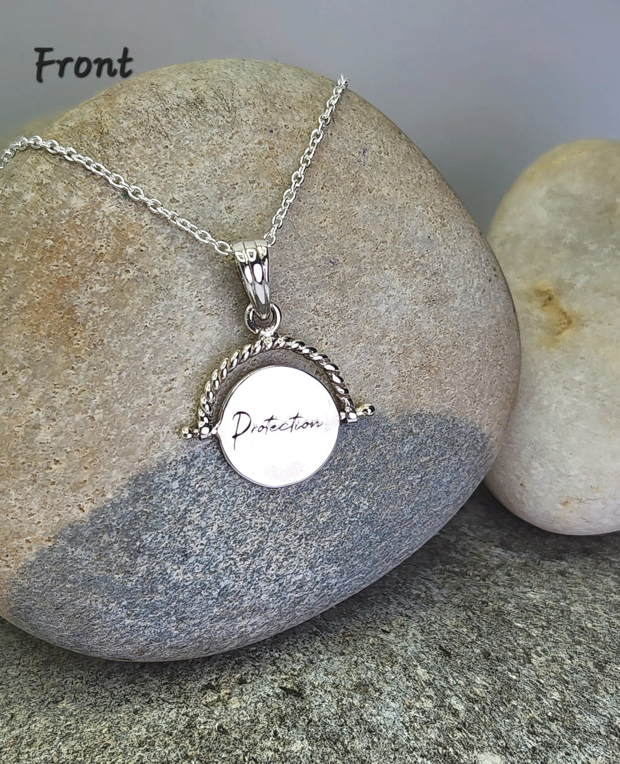 Protection Spinner Necklace in Sterling Silver