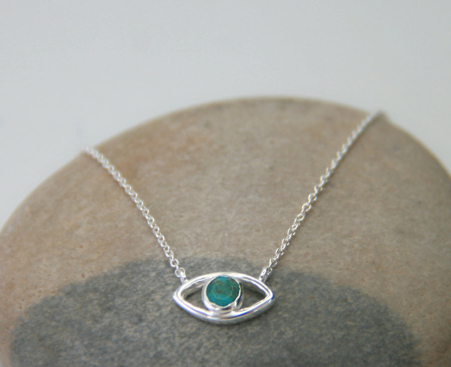 Eye of Protection in Sterling Silver and Turquoise