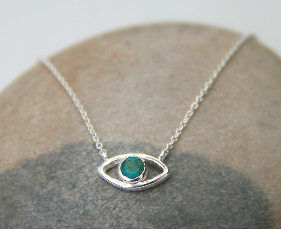 Eye of Protection in Sterling Silver and Turquoise