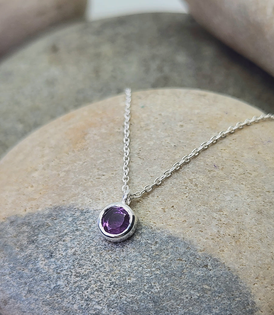 Barcelona February Birthstone Necklace Amethyst | Auree Jewellery | Wolf &  Badger