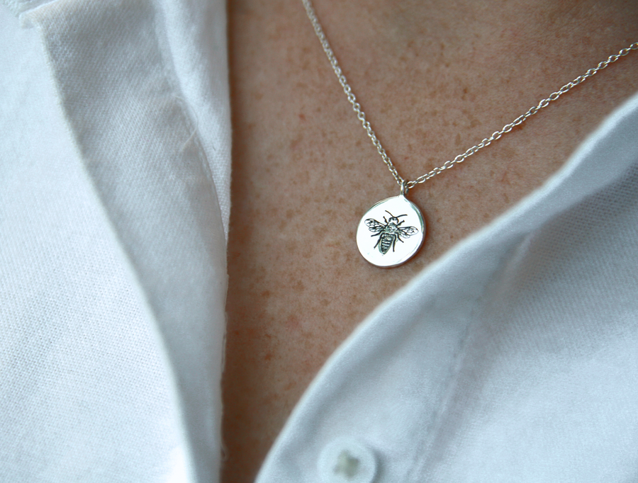 Bee The Change Necklace in Sterling Silver