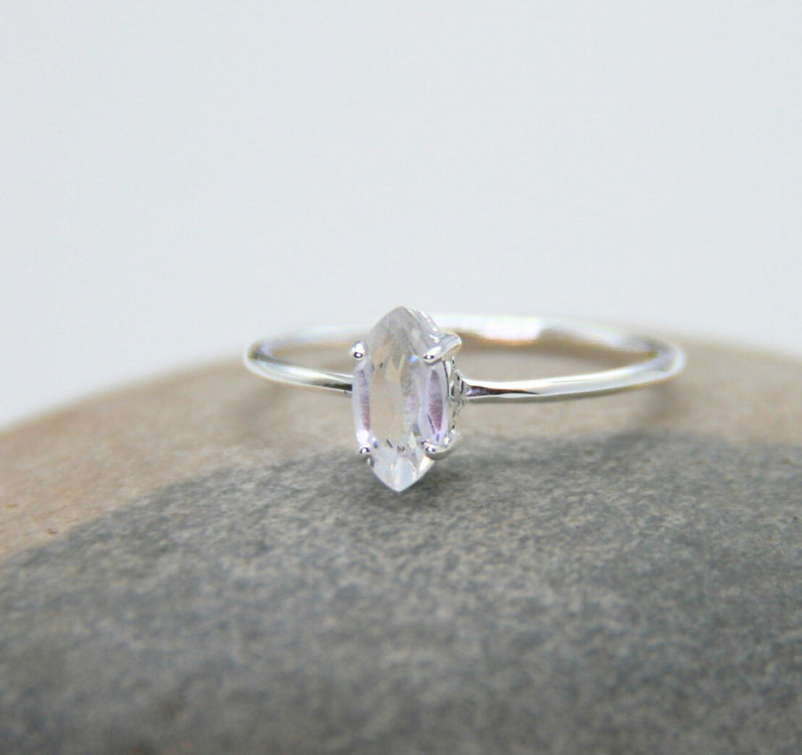 Amethyst Elipse Ring in Sterling Silver -Clarity + Intuition