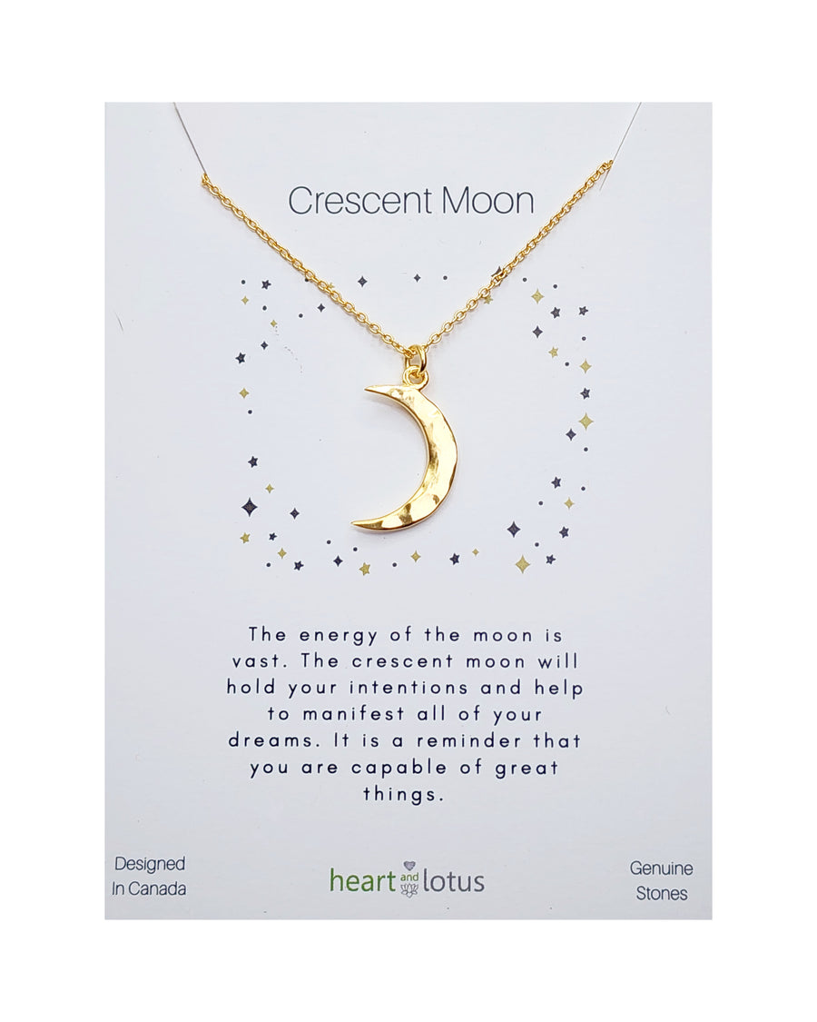 Crescent Moon Necklace in Gold
