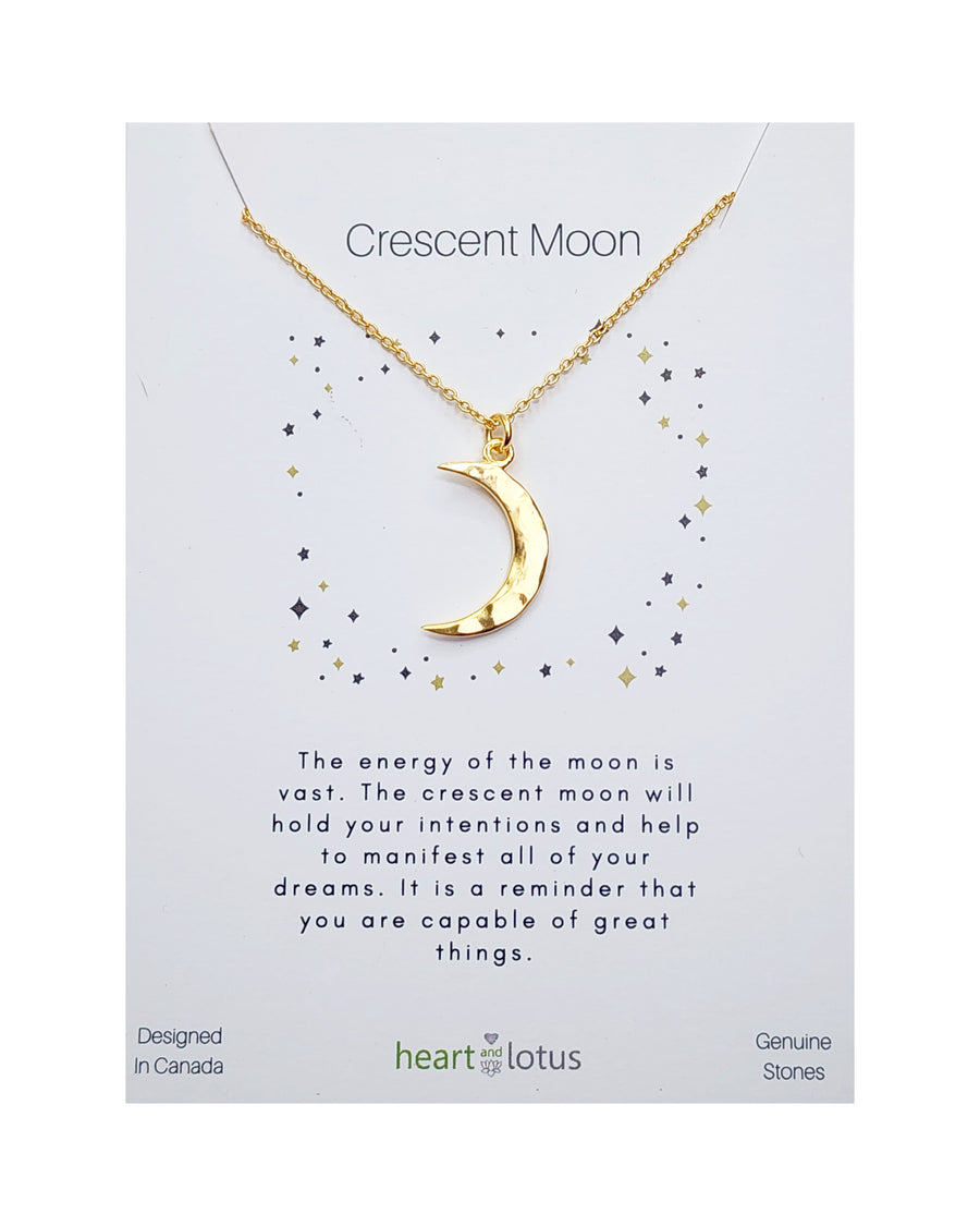 Crescent Moon Necklace 14K Gold Vermeil