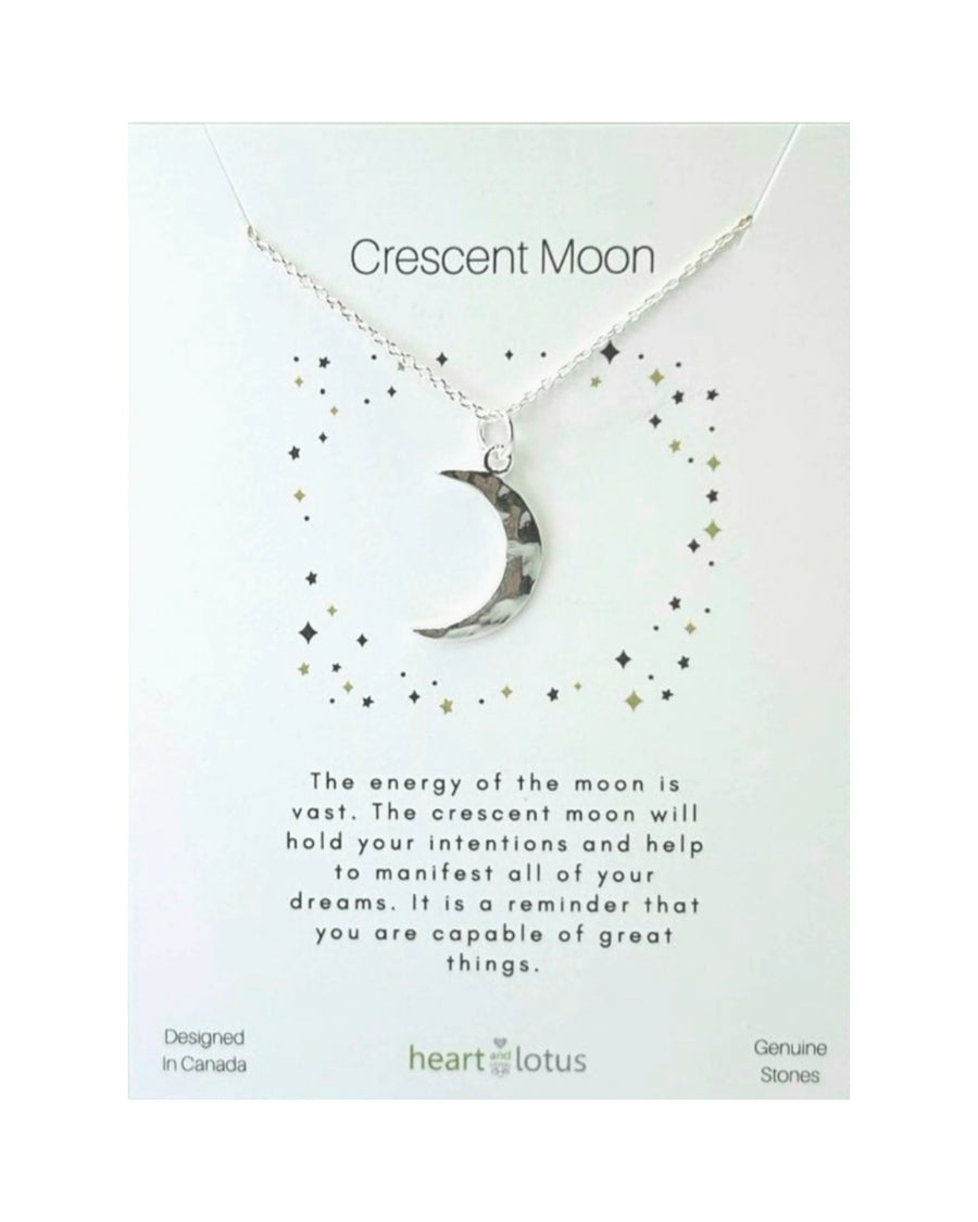 Crescent Moon Necklace Sterling Silver