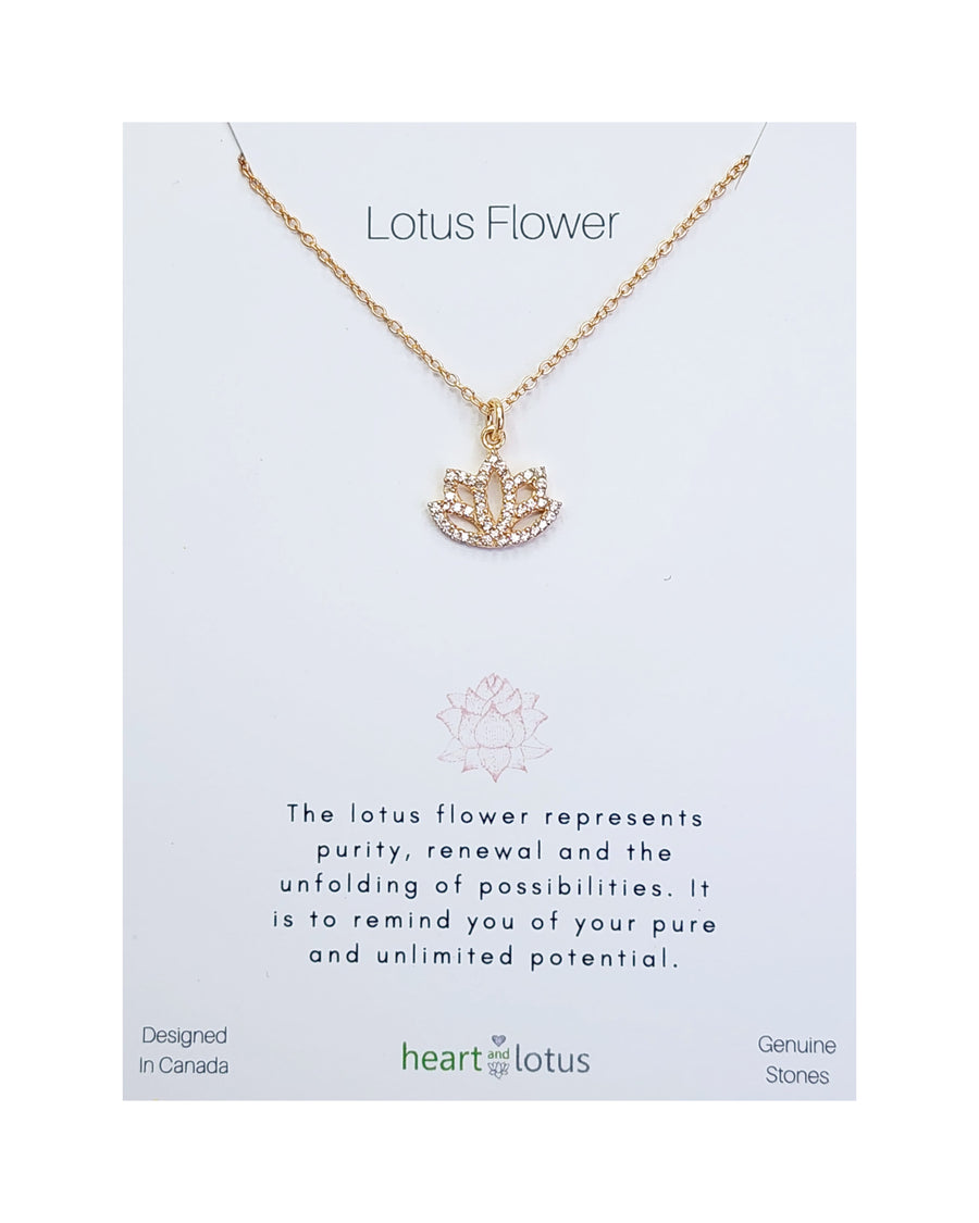 Lotus Flower Necklace Sterling Silver