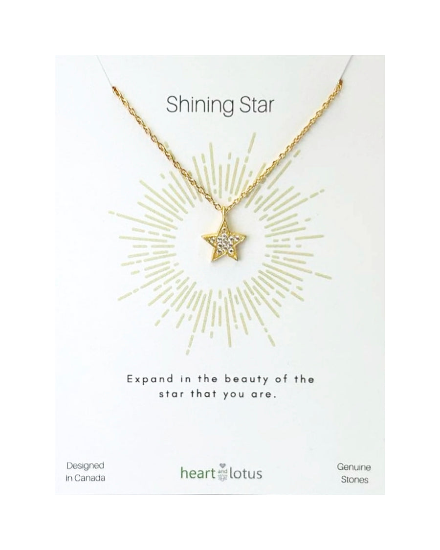 Shining Star Necklace in Cubic Zirconia + Sterling Silver