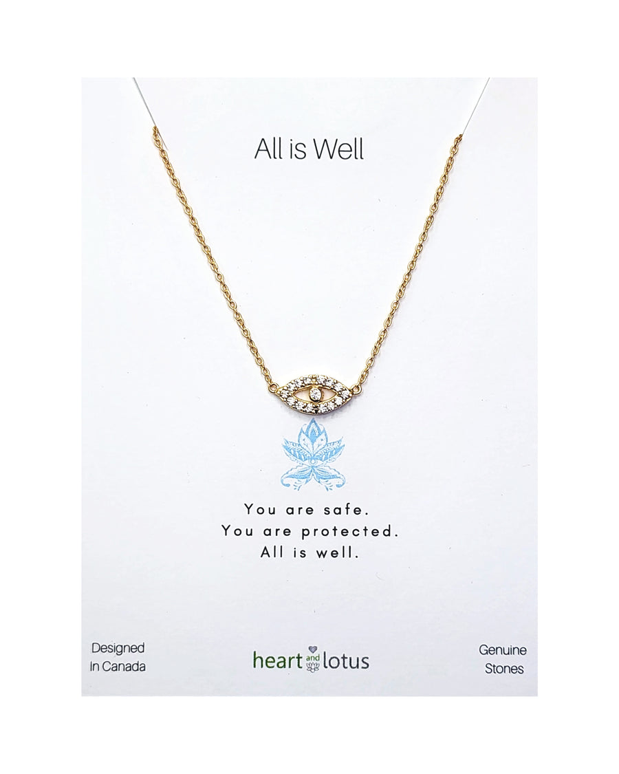 All Is Well Necklace in Cubic Zirconia + Sterling Silver