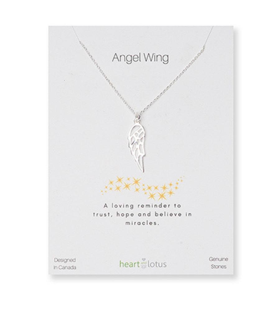 Angel Wing Necklace Sterling Silver