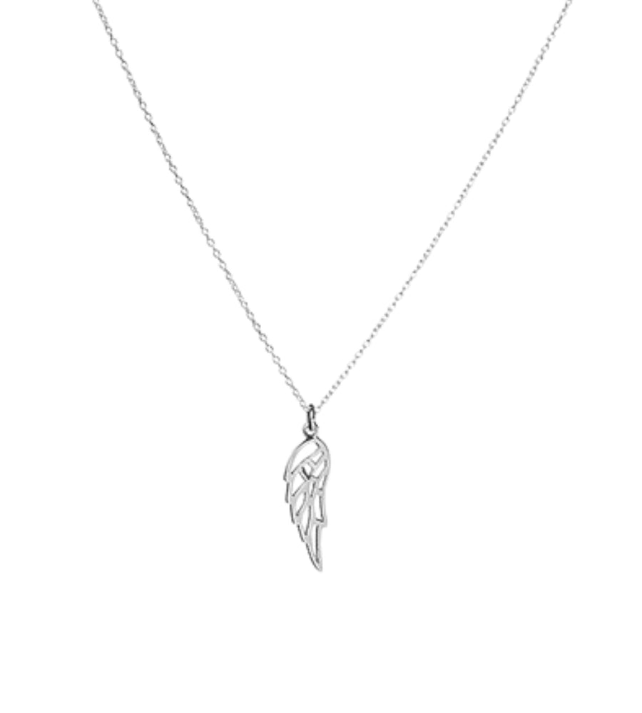 Angel Wing Necklace Sterling Silver