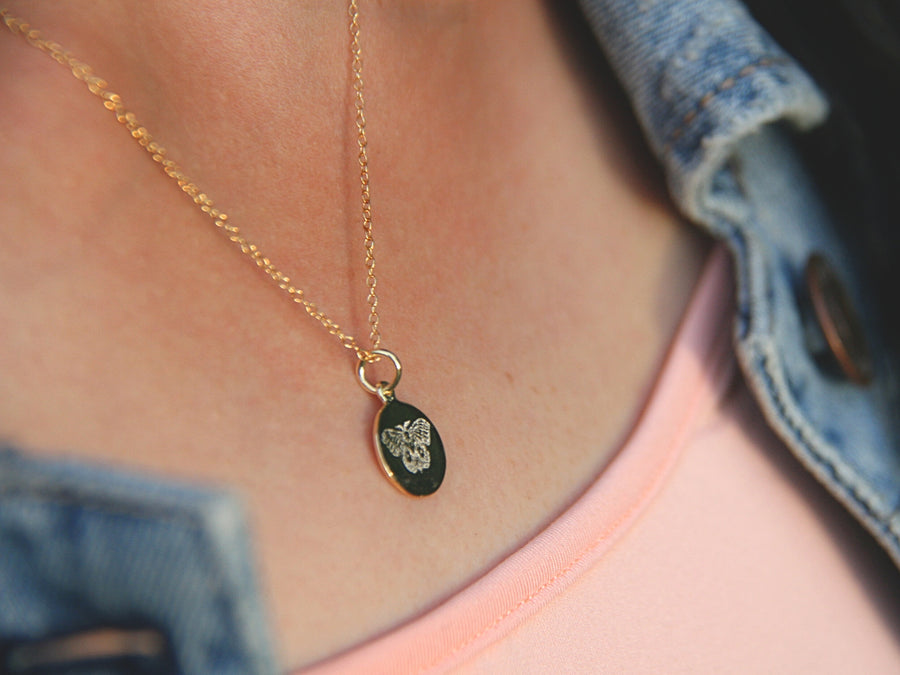 Light in Darkness Necklace in Gold