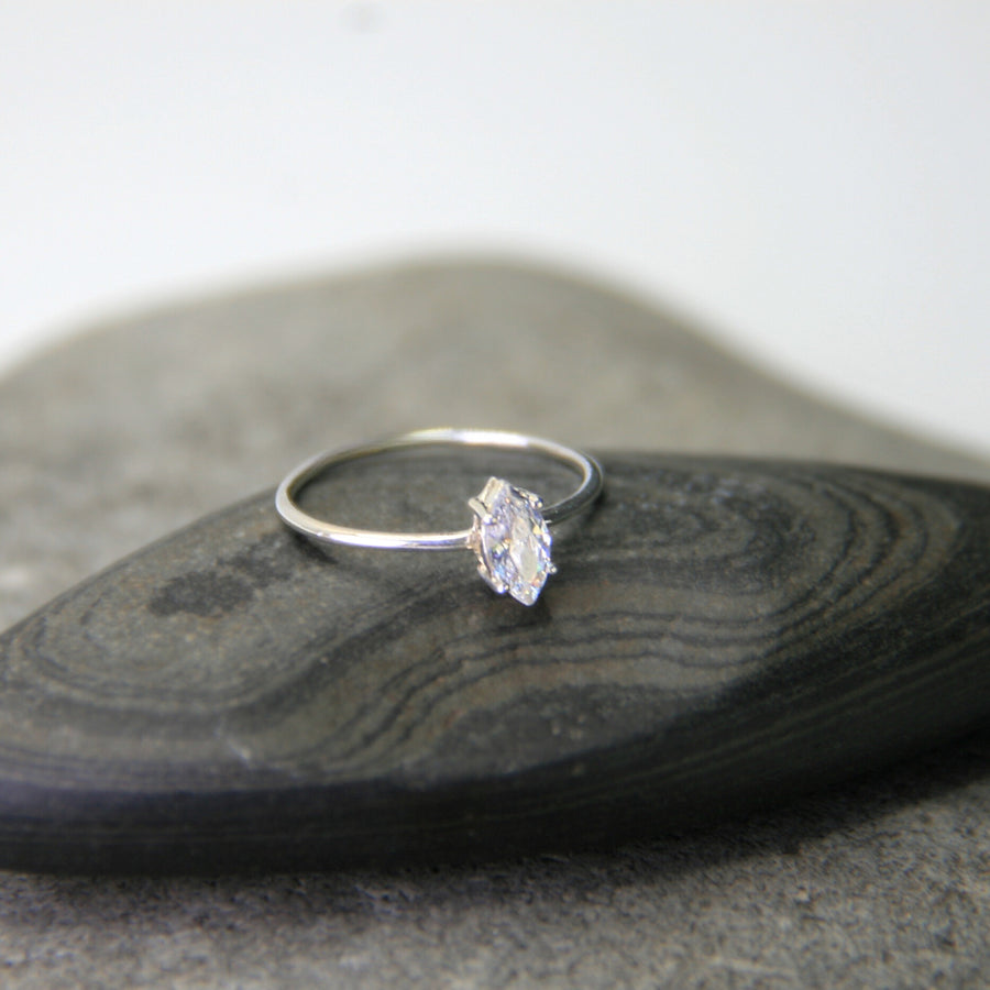 CZ Marquise Ring in Sterling Silver – Light & Clarity