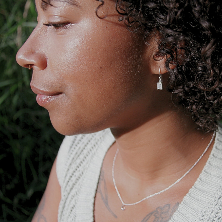Embodied Radiance Earrings in Labradorite + Gold