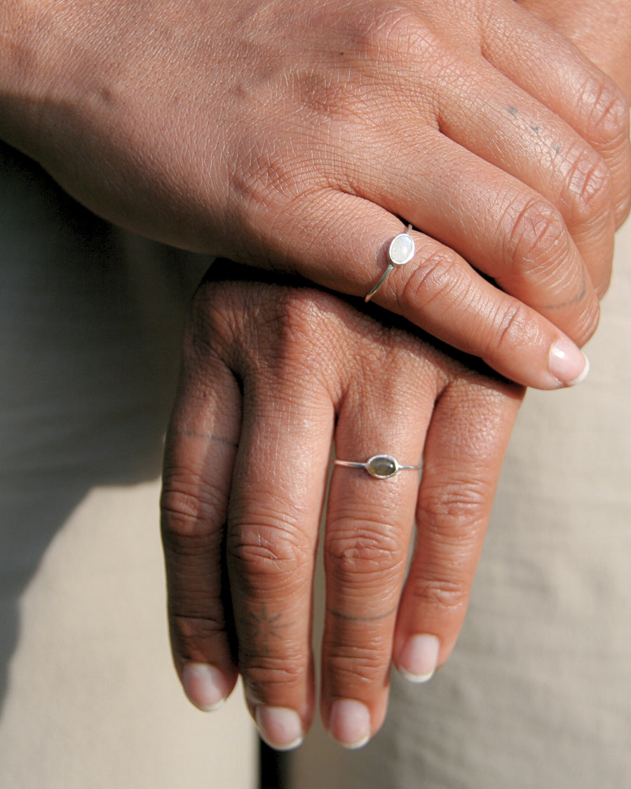 Moonstone Ring in Sterling Silver – Intuition & Balance