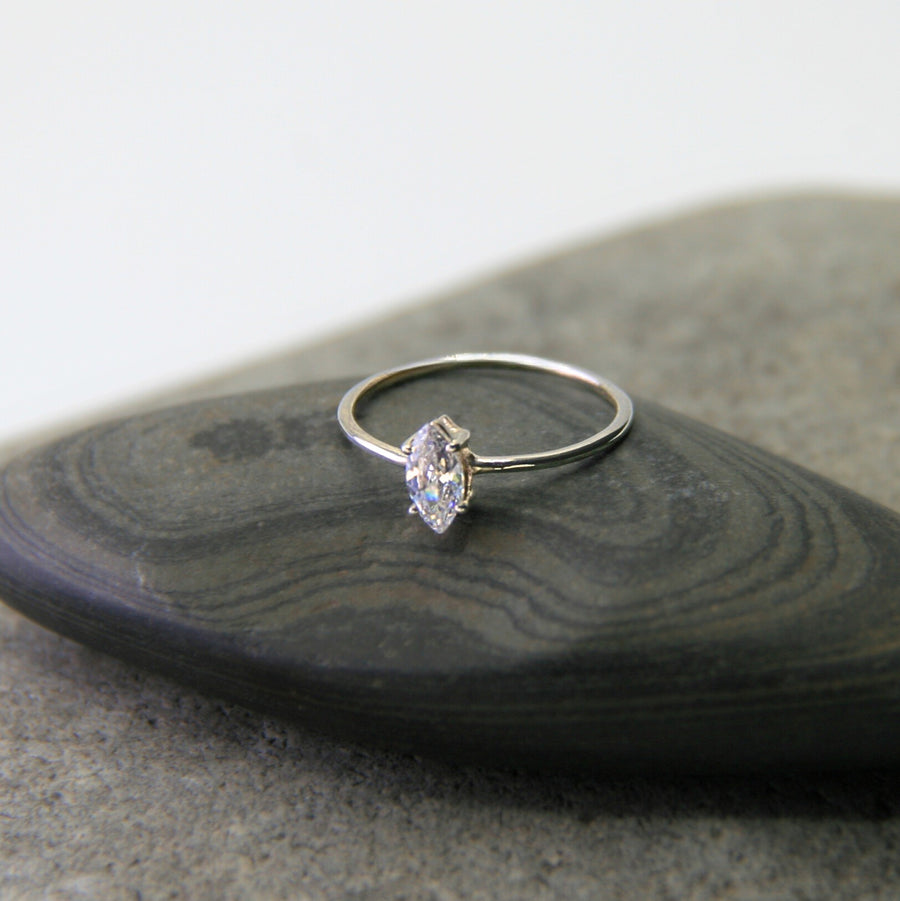 CZ Marquise Ring in Sterling Silver – Light & Clarity