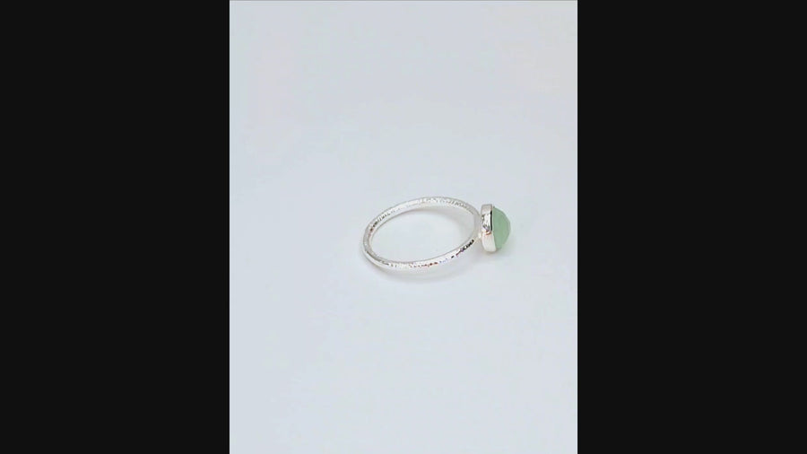 Aqua Chalcedony Ring in Sterling Silver – Clarity + Calm
