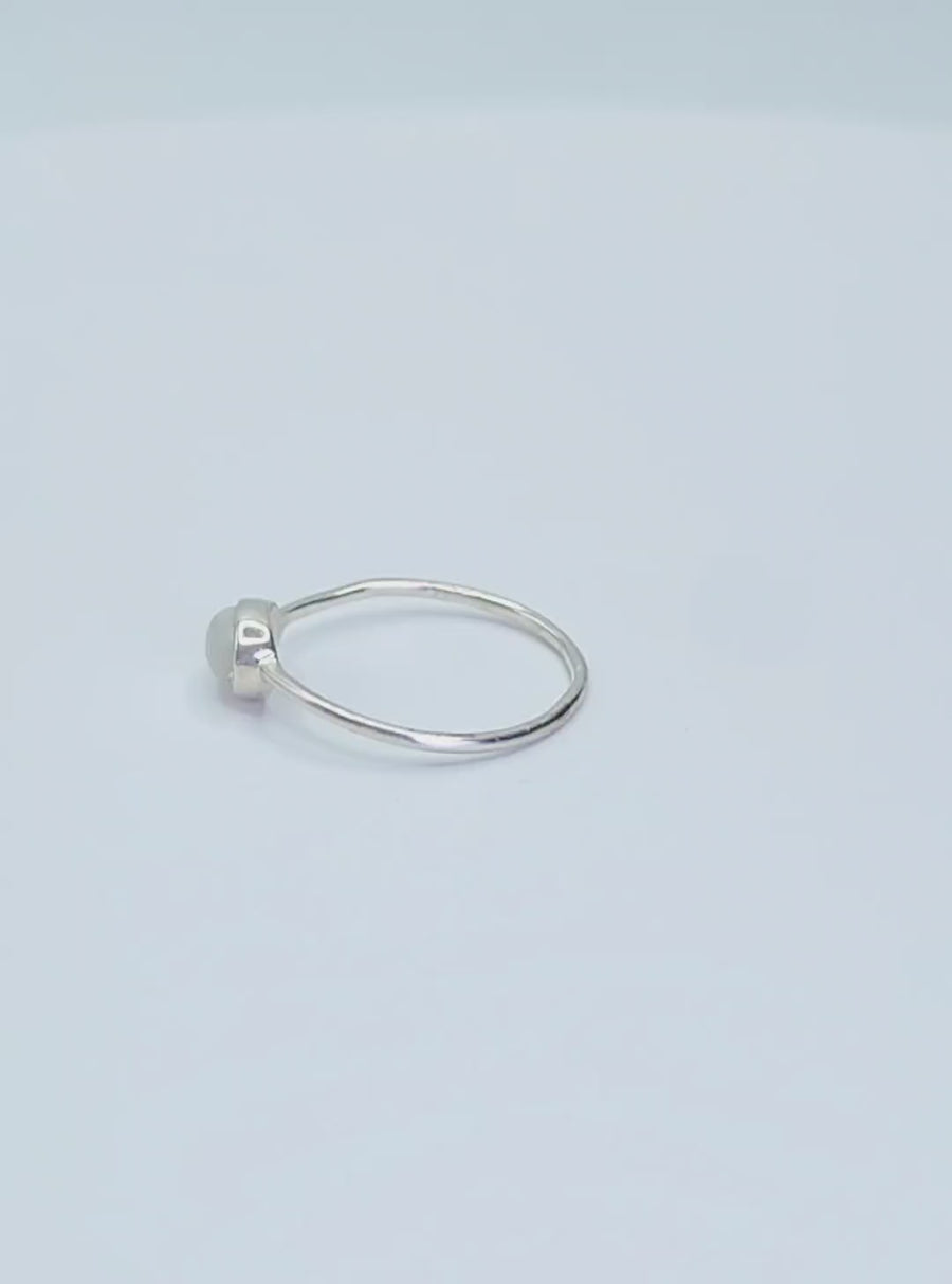 Moonstone Ring in Sterling Silver – Intuition & Balance