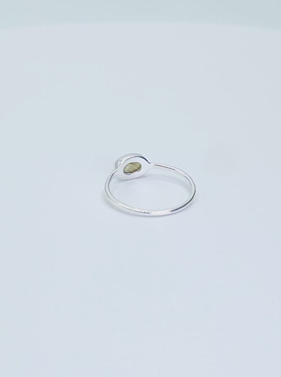 Sterling Silver Labradorite Ring – You are Enough