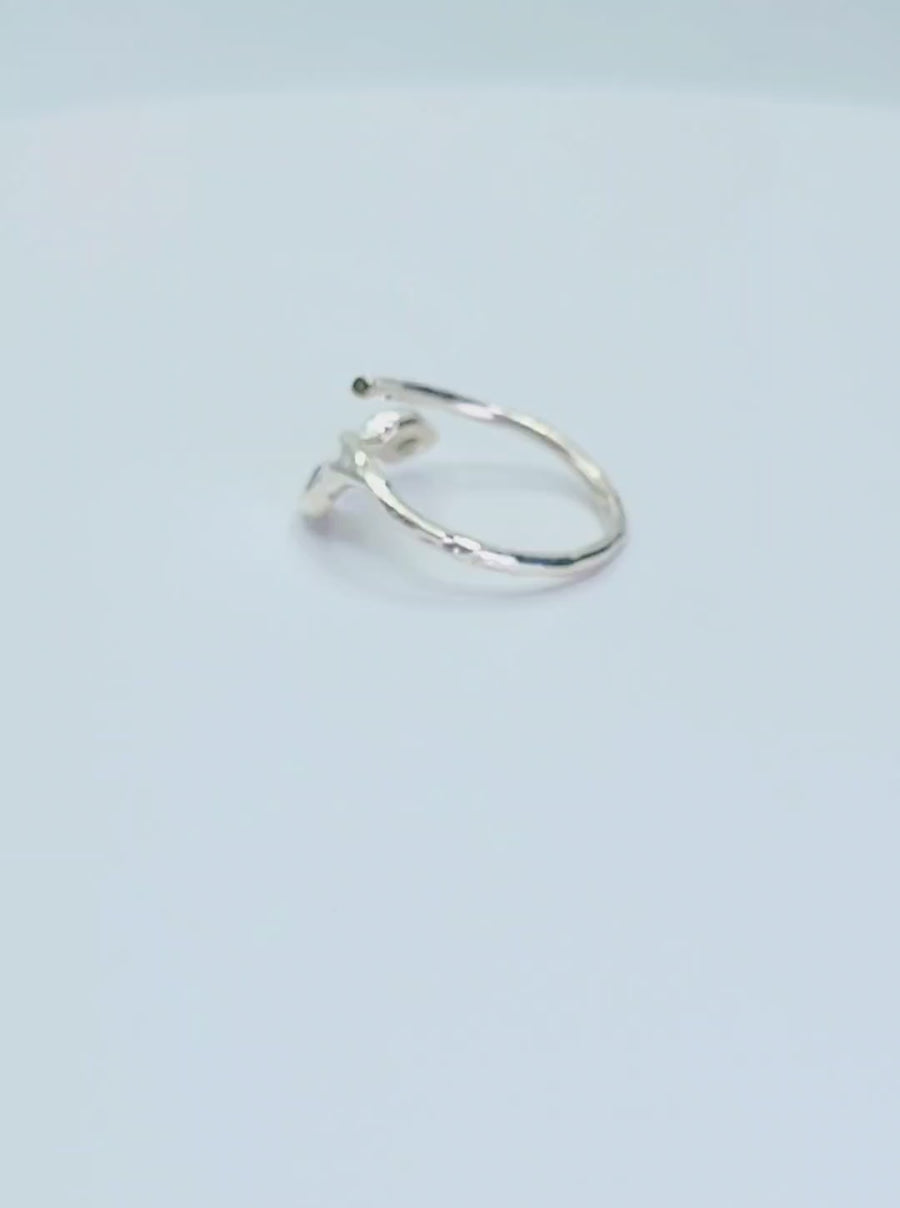 Amethyst Elipse Ring in Sterling Silver -Clarity + Intuition