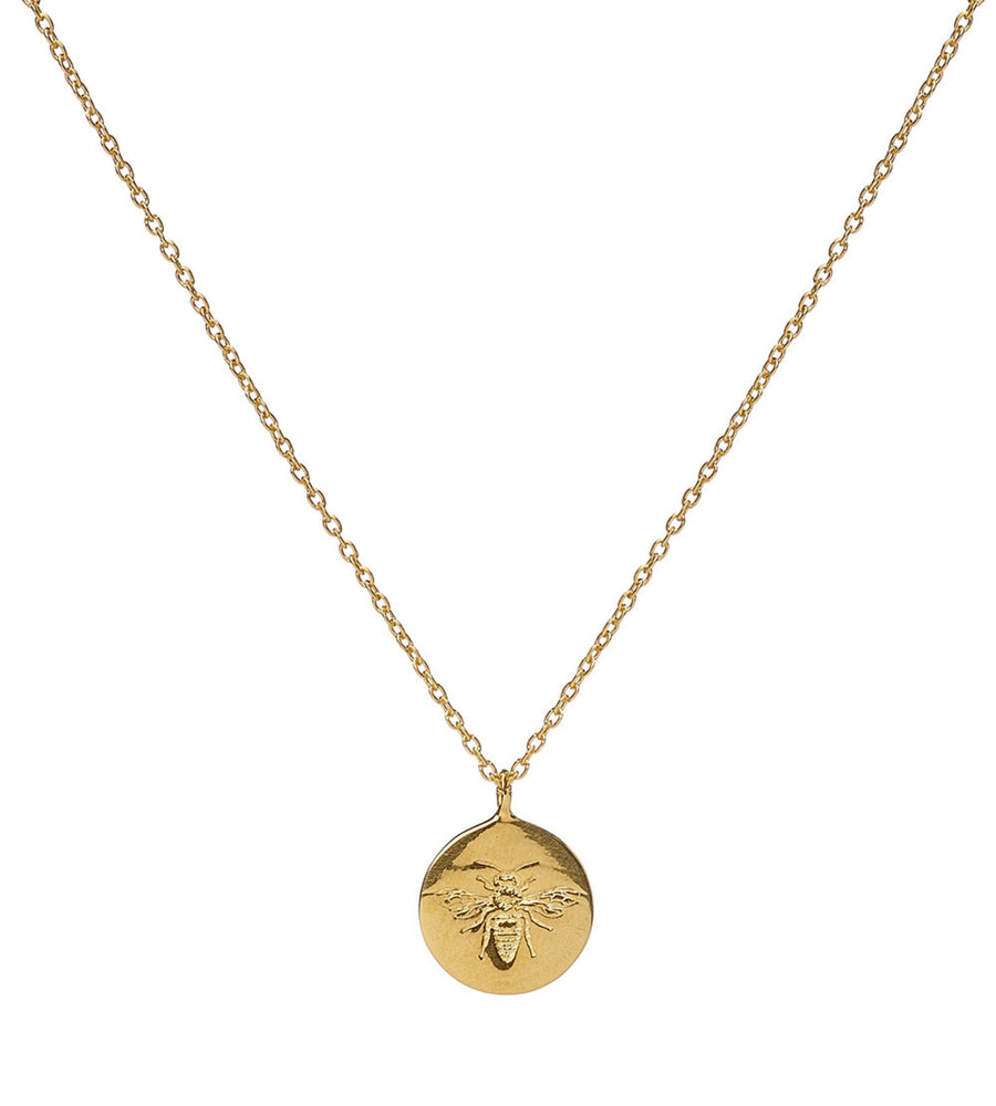 Heart and Lotus Gold Bee The Change Necklace