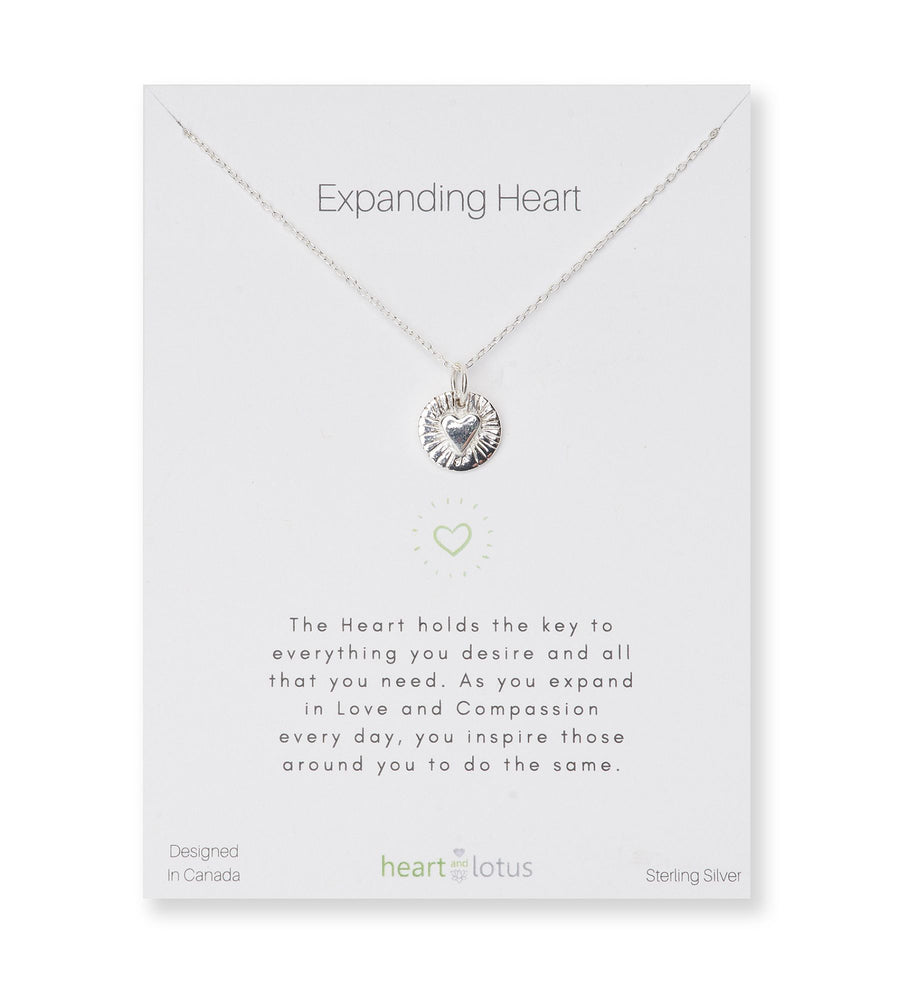 Expanding Heart Necklace in Gold