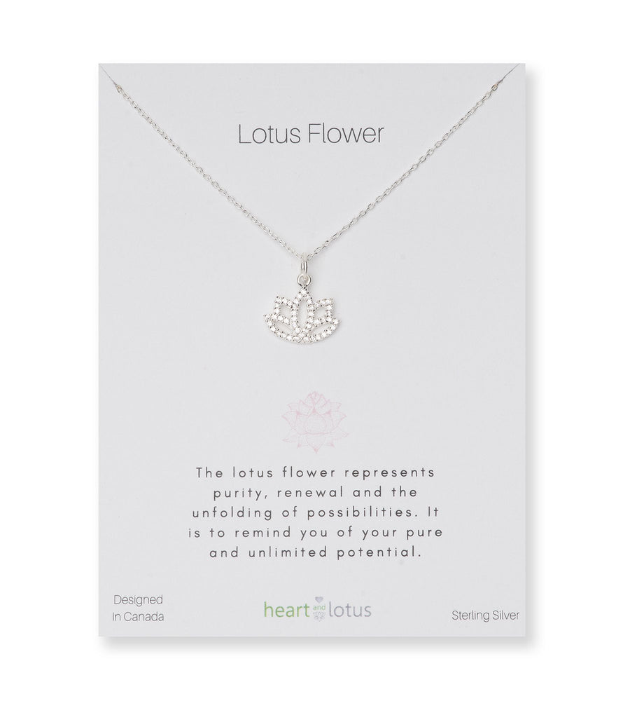 Lotus Flower Necklace 14K Gold Vermeil