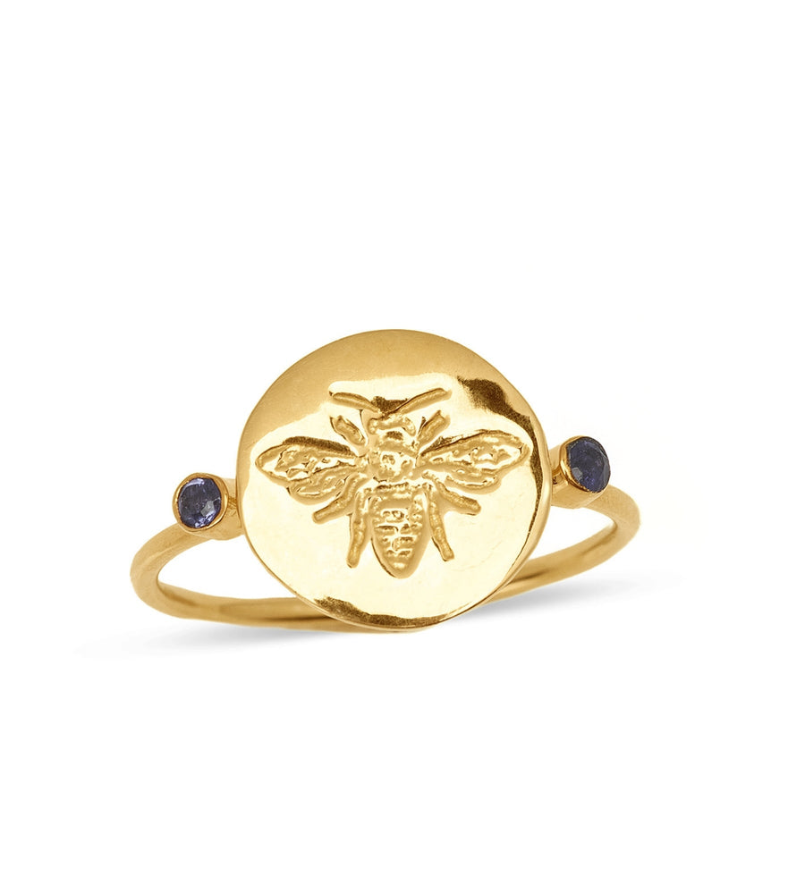 Heart and Lotus Bee The Change Ring Gold 