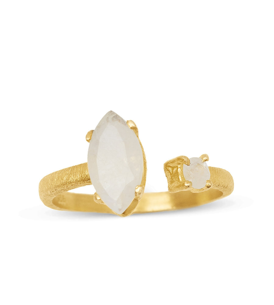 Heart and Lotus Rise Ring Gold